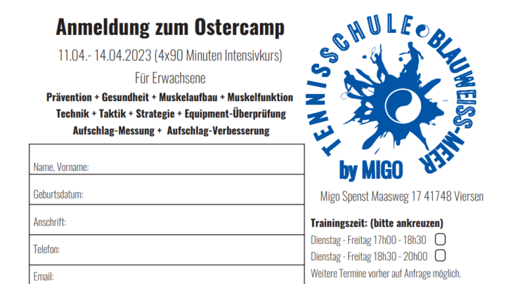 1. Ostercamp des Blau-Weiss Meer e.V.